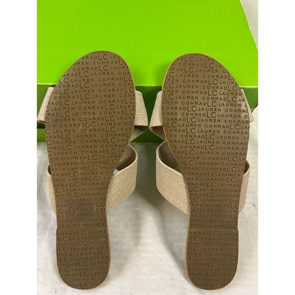 LC Lauren Conrad sandals size 9 beige - Picture 5 of 7